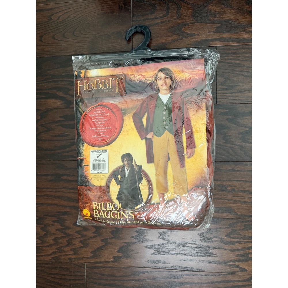 The Hobbit Bilbo Baggins Child Costume Medium 8-10 Rubies 881460 New